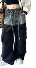 Load image into Gallery viewer, Patch Denim Cargo Pants-Modern Baby Las Vegas