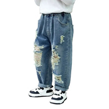 Load image into Gallery viewer, Ripped Denim Jeans