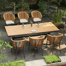 Load image into Gallery viewer, Luxury Outdoor Wood Rattan Table Set-Modern Baby Las Vegas
