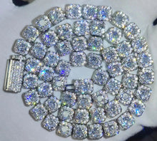 Load image into Gallery viewer, Clustered Diamond Tennis Chain Necklace-Modern Baby Las Vegas
