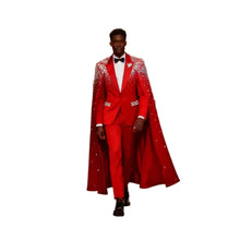 Load image into Gallery viewer, Luxury Ombre Crystal Caped Suit
