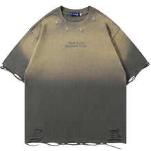 Load image into Gallery viewer, Distressed Ripped StarT-Shirt