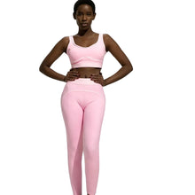 Load image into Gallery viewer, Color-blocking Striped Yoga Set