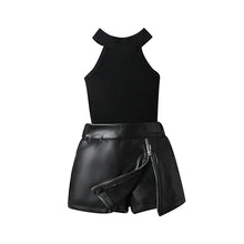 Load image into Gallery viewer, Leather Skort And Tank Top Set-Modern Baby Las Vegas
