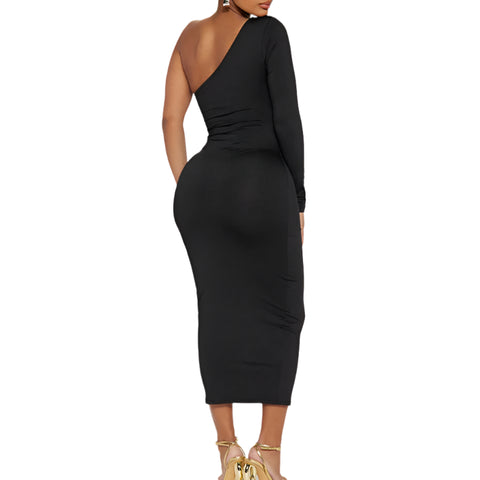 Hollow Out Gold Accent Dress-Modern Baby Las Vegas