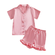 Load image into Gallery viewer, Satin Ruffled Pajamas