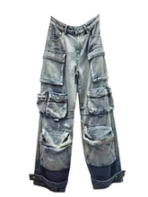 Load image into Gallery viewer, Gradient Multi-Pocket Denim Jeans-Modern Baby Las Vegas