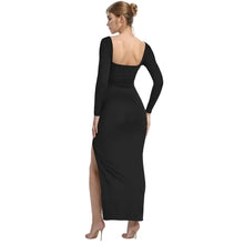 Load image into Gallery viewer, Illusion Figure Maxi Dress