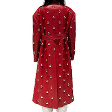 Load image into Gallery viewer, Leather Rivet Trench Coat