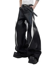 Load image into Gallery viewer, Wide Leg Patch Leather Pants-Modern Baby Las Vegas