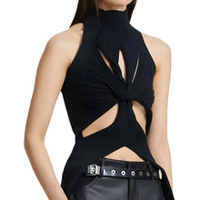 Load image into Gallery viewer, Turtleneck Kross Hollow Out Top-Modern Baby Las Vegas