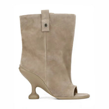 Load image into Gallery viewer, Open-Toe Irregular Booties