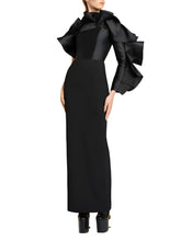 Load image into Gallery viewer, Ruffled One-Shoulder Satin Dress-Modern Baby Las Vegas