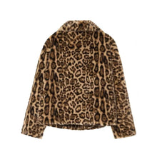 Load image into Gallery viewer, Thick Leopard Faux Fur Coat