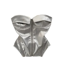 Load image into Gallery viewer, Leather Zipper Tube Top-Modern Baby Las Vegas