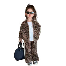 Load image into Gallery viewer, Striped Leopard Tracksuit-Modern Baby Las Vegas