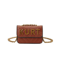 Load image into Gallery viewer, Luxe Leather Gold Letter Handbag