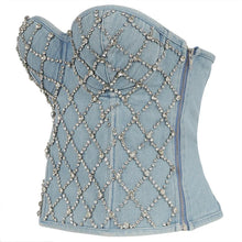 Load image into Gallery viewer, Cross Crystal Crop Top-Modern Baby Las Vegas