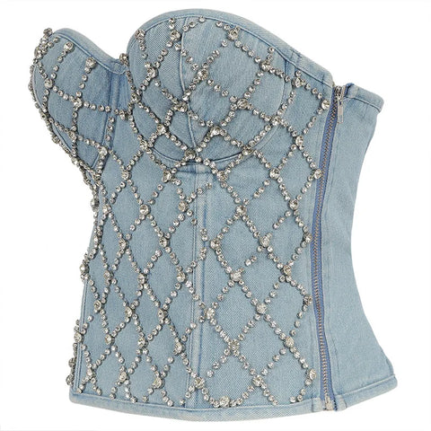 Cross Crystal Crop Top-Modern Baby Las Vegas