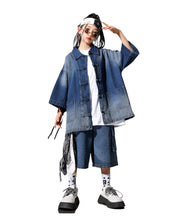 Load image into Gallery viewer, Ombre Denim Short Set-Modern Baby Las Vegas