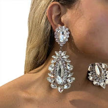Load image into Gallery viewer, Large Diamond Statement Earrings