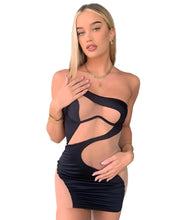 Load image into Gallery viewer, Hollow Out Mesh Bralette Dress-Modern Baby Las Vegas