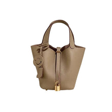 Load image into Gallery viewer, Genuine Leather Bucket Tote Bag
