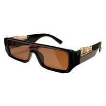 Load image into Gallery viewer, Luxury Rectangular Gold Accent Sunglasses-Modern Baby Las Vegas