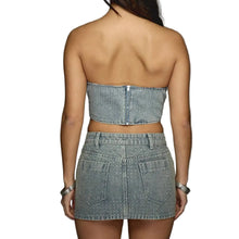 Load image into Gallery viewer, Irregular Crystal Speckled Mini Skirt Set