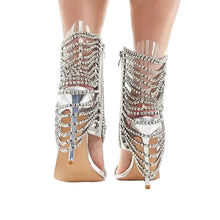 Load image into Gallery viewer, Striped Crystal Tassel Shoes