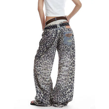 Load image into Gallery viewer, 3D Print Patch Leopard Baggy Jeans