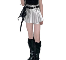 Load image into Gallery viewer, Metallic Silver Skort-Modern Baby Las Vegas