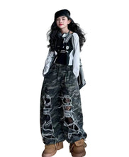 Load image into Gallery viewer, Distressed Camo Pants