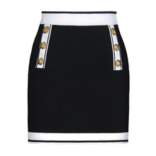 Load image into Gallery viewer, Knit Gold Button Crop Top And Skirt-Modern Baby Las Vegas