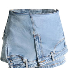 Load image into Gallery viewer, Asymmetrical Denim Skort-Modern Baby Las Vegas