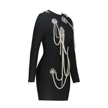 Load image into Gallery viewer, Pearl Drip Beaded Mini Dress-Modern Baby Las Vegas