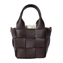 Load image into Gallery viewer, Weaved Leather Bucket Handbag