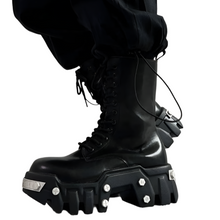 Load image into Gallery viewer, Thick PU Metal Boots-Modern Baby Las Vegas