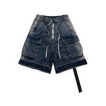 Load image into Gallery viewer, Faded Cargo Denim Shorts-Modern Baby Las Vegas