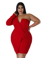 Load image into Gallery viewer, One Shoulder V Neck Dress-Modern Baby Las Vegas