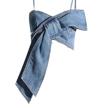 Load image into Gallery viewer, Bowknot Denim Set-Modern Baby Las Vegas