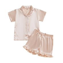 Load image into Gallery viewer, Satin Ruffled Pajamas