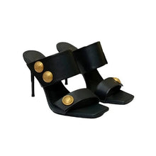 Load image into Gallery viewer, Gold Button Double Strap Shoes-Modern Baby Las Vegas