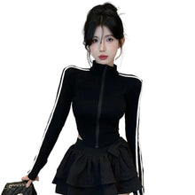 Load image into Gallery viewer, Striped Zipper Jacket