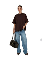 Load image into Gallery viewer, Open Back Patch Lace T-Shirt