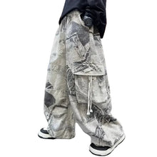 Load image into Gallery viewer, Wide leg 3D Print Cargo Pants