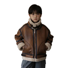 Load image into Gallery viewer, Cashmere Fur Leather Coat