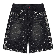 Load image into Gallery viewer, Pearl Speckled Denim Shorts