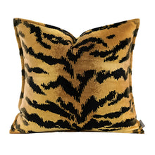Load image into Gallery viewer, Luxe Velvet Tiger Stripe Pillow-Modern Baby Las Vegas
