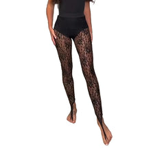 Load image into Gallery viewer, Floral Lace Thong Toe Leggings